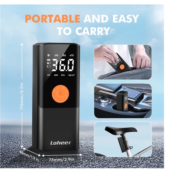 Compact Tire Inflator with Digital Display - Picture 4 of 8